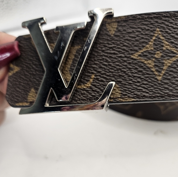 Louis Vuitton 40mm Monogram Leather Reversible Belt w/ LV Buckle SZ 40 - Picture 3 of 6